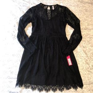 Black Lace Overlay Dress